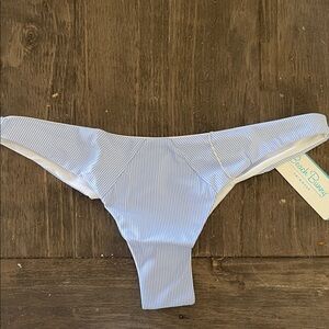 Beach Bunny Sydney Light Blue and White Bikini Bottom